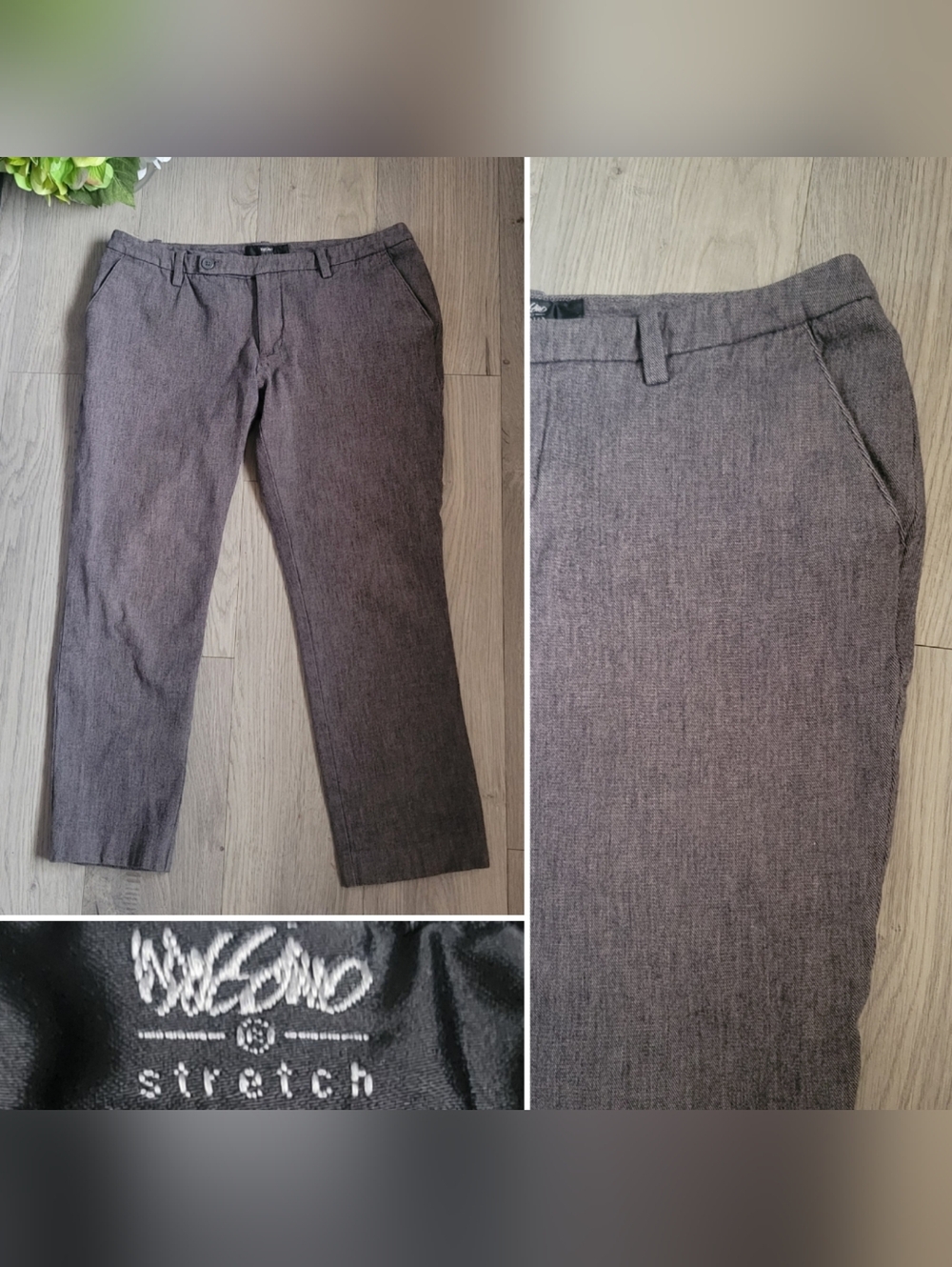 Mossimo Stretch Fit 3 Dark Gray Straight Leg Mid Waist Cropped Capri Pant, 8